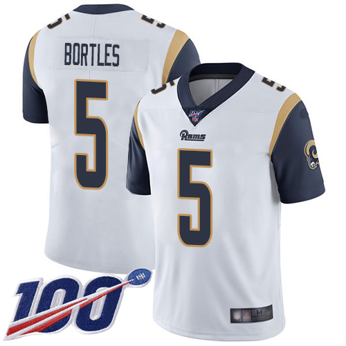 Los Angeles Rams Limited White Men Blake Bortles Road Jersey NFL Football #5 100th Season Vapor Untouchable->youth nfl jersey->Youth Jersey